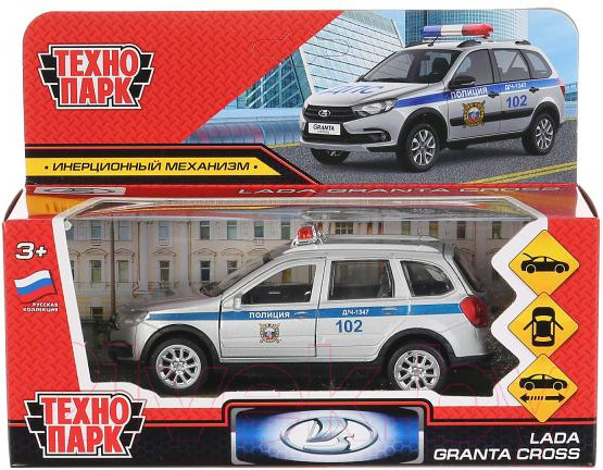 Изображение товара Автомобиль игрушечный Технопарк Lada Granta Cross 2019 Полиция / GRANTACRS-12POL-SR