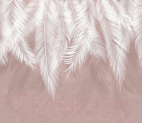 Изображение товара Фотообои листовые Citydecor Пальмовые листья (400x260, пудровый гранж)
