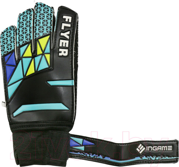 Изображение товара Перчатки вратарские Ingame Flyer IF-502 (р.5, черный/голубой)