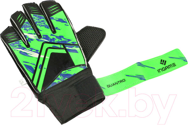Изображение товара Перчатки вратарские Ingame Qauntro IQ-102 (р.8 черный/зеленый)