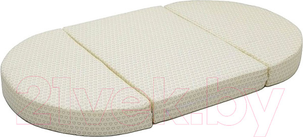 Изображение товара Матрас в кроватку Farfello Для круглой и овальной кроватки 75x125x10 / FT (холо-кокос)
