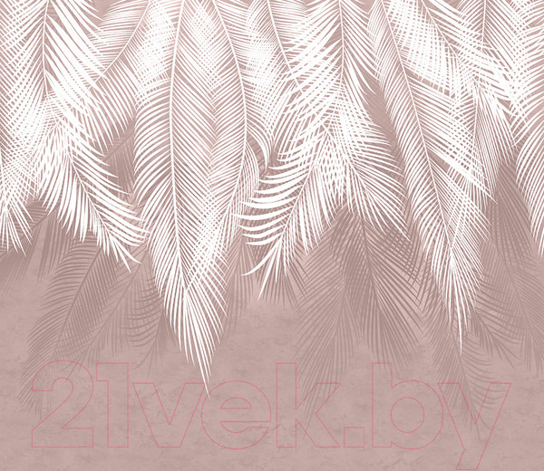 Изображение товара Фотообои листовые Citydecor Пальмовые листья (300x260, пудровый гранж)