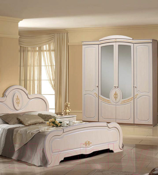 Изображение товара Шкаф ФорестДекоГрупп Щара 4-х створчатый (слоновая кость)