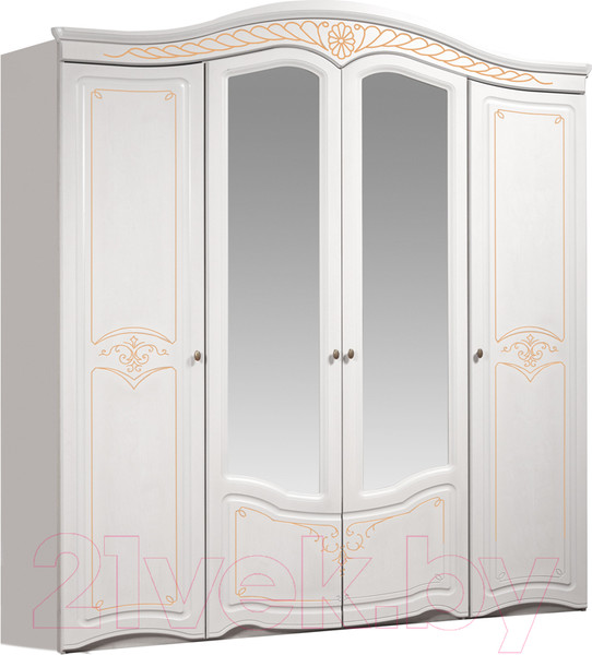 Изображение товара Шкаф ФорестДекоГрупп Луиза 4-х створчатый (слоновая кость)