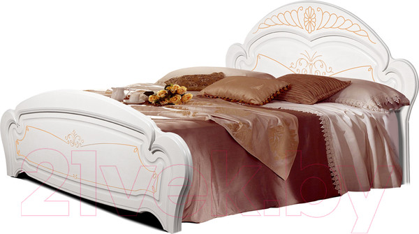 Изображение товара Двуспальная кровать ФорестДекоГрупп Луиза 180x200 (слоновая кость)