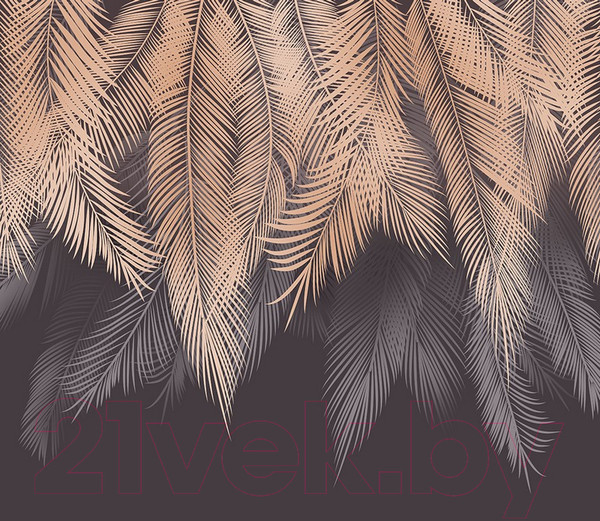 Изображение товара Фотообои листовые Citydecor Пальмовые листья 2 (300x260, с оттенком бежевый-серый)