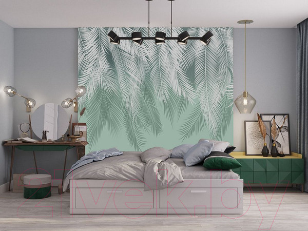Изображение товара Фотообои листовые Citydecor Пальмовые листья (300x260, бирюзовый)