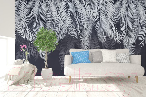 Изображение товара Фотообои листовые Citydecor Пальмовые листья (300x260, с оттенком голубой-синий)