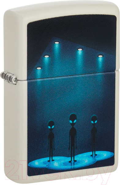 Изображение товара Зажигалка Zippo Aliens Design / 49487 (белый матовый)