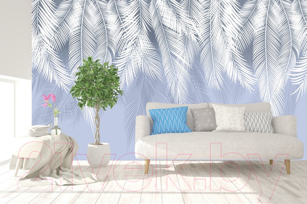 Изображение товара Фотообои листовые Citydecor Пальмовые листья (300x260, голубой)