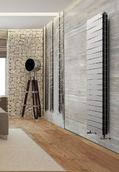 Изображение товара Радиатор биметаллический Royal Thermo PianoForte Tower 500 Silver Satin (22 секции)