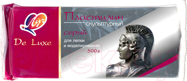 Изображение товара Пластилин скульптурный ЛУЧ 9С 441-08 (500г, серый)