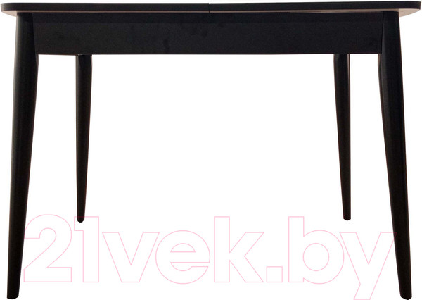 Изображение товара Обеденный стол Васанти Плюс БРФ 110/142x70/1Р (черный/белый мрамор мателак/черный)