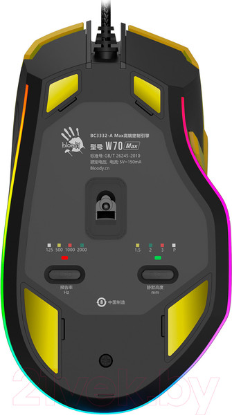 Изображение товара Мышь A4Tech Bloody W70 Max Punk (желтый)