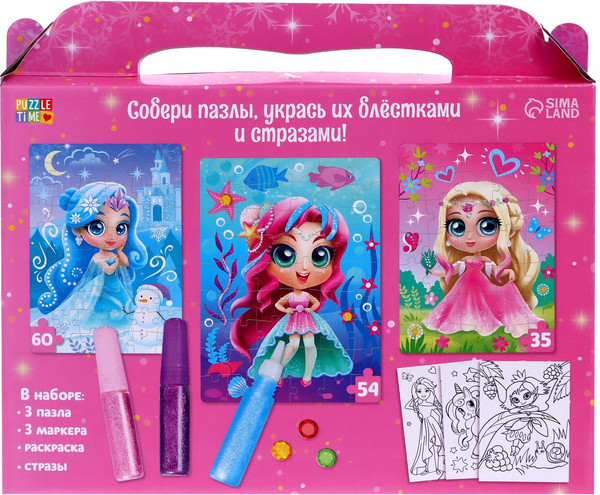 Изображение товара Развивающая игра Puzzle Time Принцессы волшебной страны / 6919818