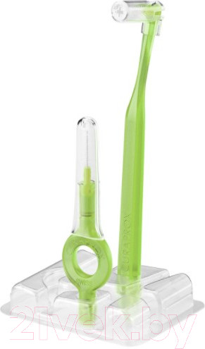 Изображение товара Ершики межзубные Curaprox Prime Start UHS 409/470 (5шт, зеленый держатель)