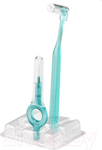 Изображение товара Ершики межзубные Curaprox Prime Start UHS 409/470 (5шт, бирюзовый держатель)