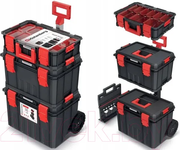 Изображение товара Набор ящиков для инструментов Kistenberg Modular Solution Set / KMSS553585B (черный)