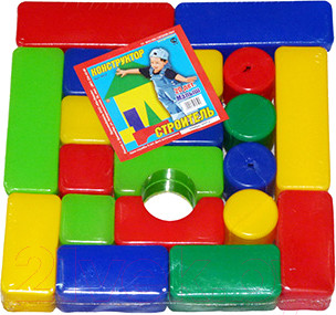 Изображение товара Развивающий игровой набор Юг-пласт Строитель мини / 9014