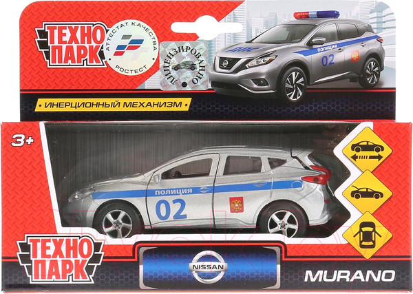 Изображение товара Автомобиль игрушечный Технопарк Nissan Murano Полиция / SB-17-75-NM-P-WB