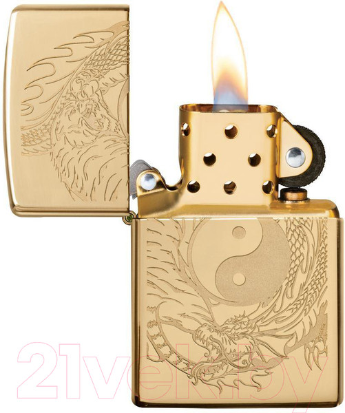 Изображение товара Зажигалка Zippo Tiger And Dragon Design / 49024 (золотистый)