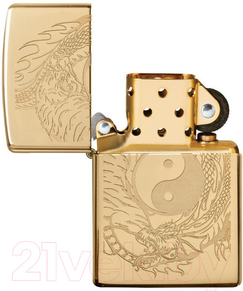Изображение товара Зажигалка Zippo Tiger And Dragon Design / 49024 (золотистый)