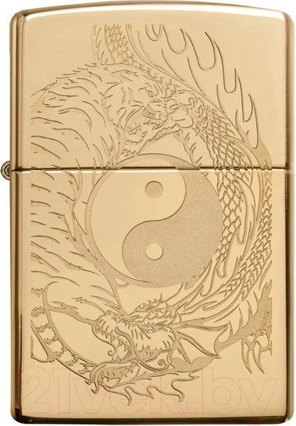 Изображение товара Зажигалка Zippo Tiger And Dragon Design / 49024 (золотистый)