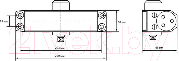 Изображение товара Доводчик с рычагом БУЛАТ ДД 302/3 B-W (белый)