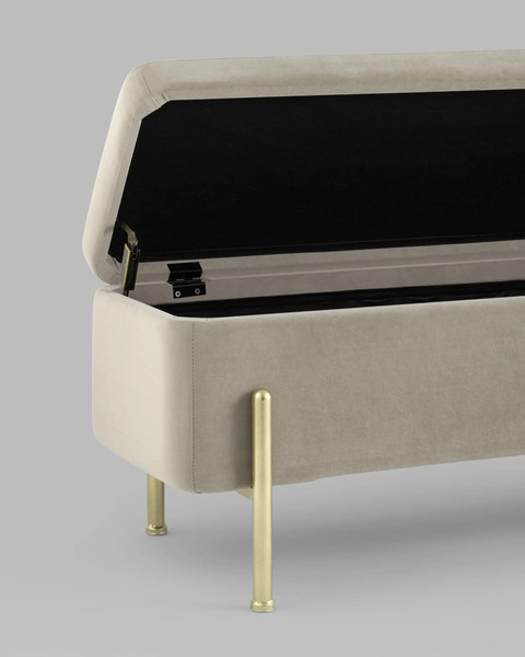 Изображение товара Банкетка Stool Group Болейн с ящиком / 20A544VF-MOMO-3 (велюр бежевый)