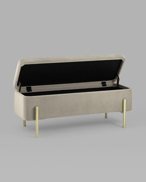 Изображение товара Банкетка Stool Group Болейн с ящиком / 20A544VF-MOMO-3 (велюр бежевый)
