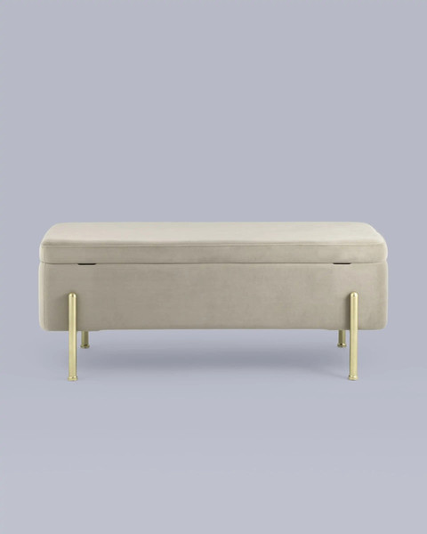 Изображение товара Банкетка Stool Group Болейн с ящиком / 20A544VF-MOMO-3 (велюр бежевый)