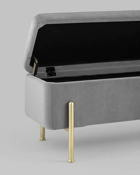 Изображение товара Банкетка Stool Group Болейн с ящиком / 20A544VF-MOMO-38 (велюр серый)