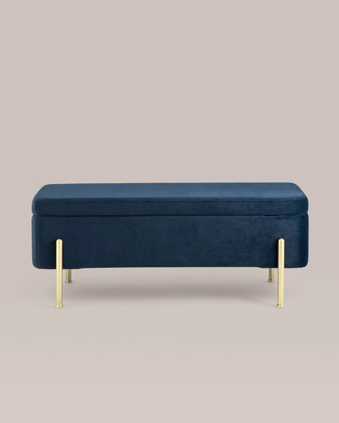 Изображение товара Банкетка Stool Group Болейн с ящиком / 20A544VF-MOMO-46 (велюр синий)