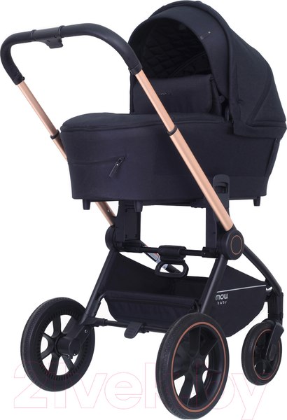Изображение товара Детская универсальная коляска MOWbaby Zoom PU 2 в 1 / RA086 (Gold Black)