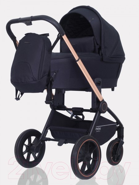 Изображение товара Детская универсальная коляска MOWbaby Zoom PU 2 в 1 / RA086 (Gold Black)