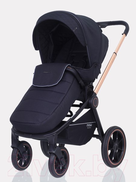 Изображение товара Детская универсальная коляска MOWbaby Zoom PU 2 в 1 / RA086 (Gold Black)