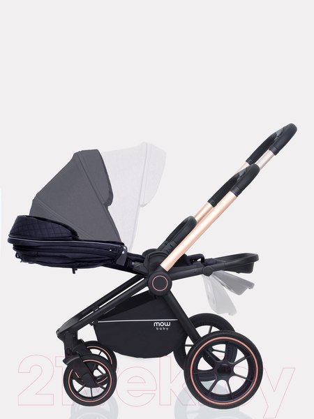 Изображение товара Детская универсальная коляска MOWbaby Zoom PU 2 в 1 / RA086 (Gold Black)