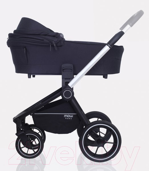 Изображение товара Детская универсальная коляска MOWbaby Zoom PU 2 в 1 / RA086 (Silver Black)