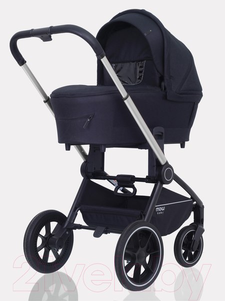 Изображение товара Детская универсальная коляска MOWbaby Zoom PU 2 в 1 / RA086 (Silver Black)