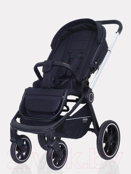 Изображение товара Детская универсальная коляска MOWbaby Zoom PU 2 в 1 / RA086 (Silver Black)
