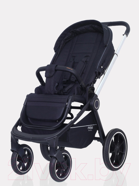 Изображение товара Детская универсальная коляска MOWbaby Zoom PU 2 в 1 / RA086 (Silver Black)