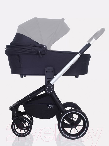 Изображение товара Детская универсальная коляска MOWbaby Zoom PU 2 в 1 / RA086 (Silver Black)