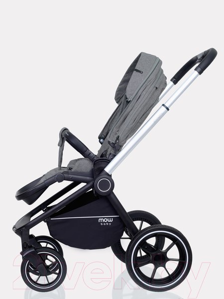 Изображение товара Детская универсальная коляска MOWbaby Zoom PU 2 в 1 / RA086 (Silver Grey)