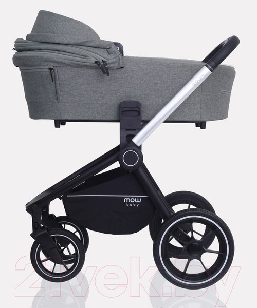 Изображение товара Детская универсальная коляска MOWbaby Zoom PU 2 в 1 / RA086 (Silver Grey)