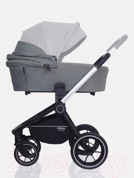 Изображение товара Детская универсальная коляска MOWbaby Zoom PU 2 в 1 / RA086 (Silver Grey)