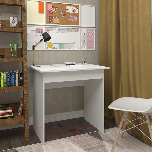 Изображение товара Письменный стол Кортекс-мебель Эльф 80-1ш (белый)