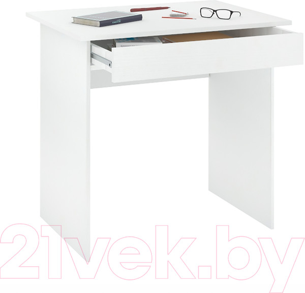 Изображение товара Письменный стол Кортекс-мебель Эльф 80-1ш (белый)