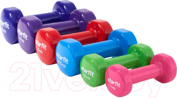 Изображение товара Гантель Starfit DB-101 (1кг, розовый)