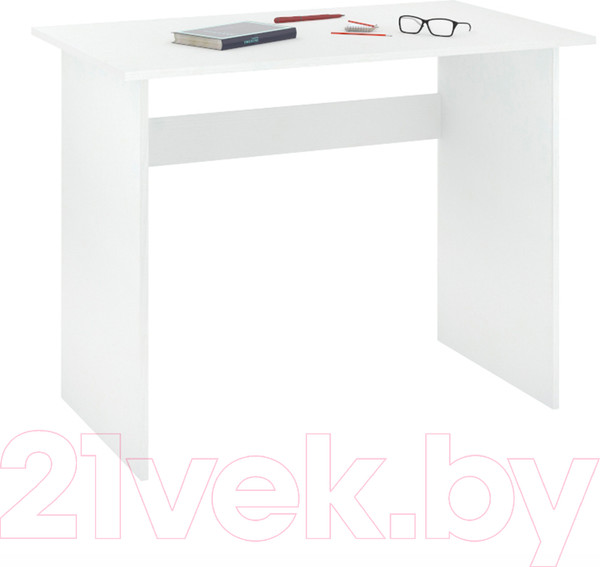 Изображение товара Письменный стол Кортекс-мебель Эльф 100 (белый)