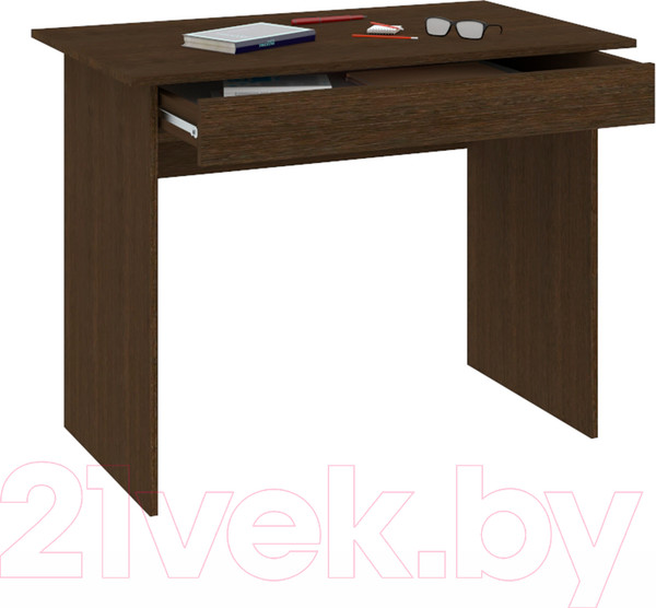Изображение товара Письменный стол Кортекс-мебель Эльф 100-1ш (венге)